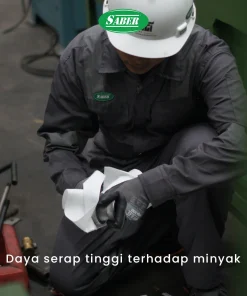SABER 100 - Poly Wipes SABER untuk Membersihkan residu yang tersisa, partikel kotoran