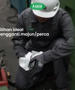 SABER 90 - Super Duty Wipes SABER untuk Membersihkan oli, gemuk, dan berbagai kotoran