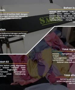 SABER 100 - Poly Wipes SABER untuk Membersihkan residu yang tersisa, partikel kotoran