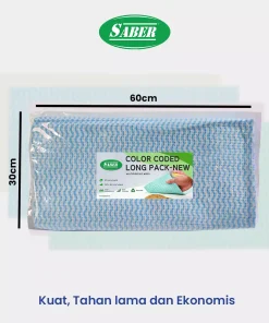 SABER Color Coded Wipes - Long Pack NEW SABER untuk Membersihkan oli, gemuk, dan berbagai kotoran