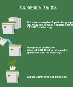 SABER Disinfecting Wipes SABER untuk Membunuh kuman dan bakteri pada berbagai permukaan keras
